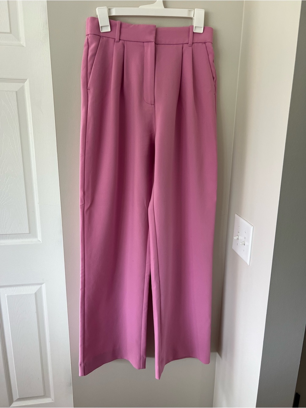 Abercrombie & Fitch Rose-Pink Wide Leg Trousers